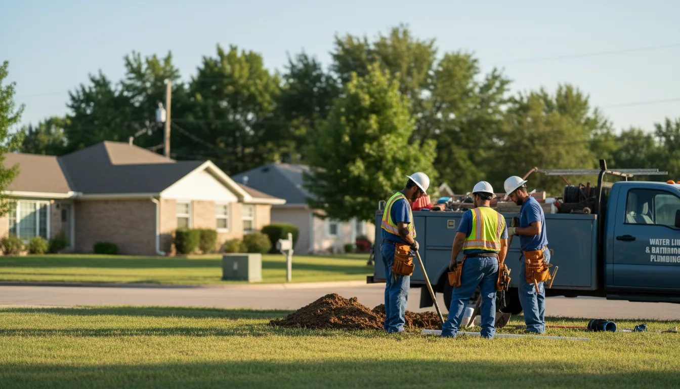Residential water line and bathroom plumbing service in Wittmann, AZ